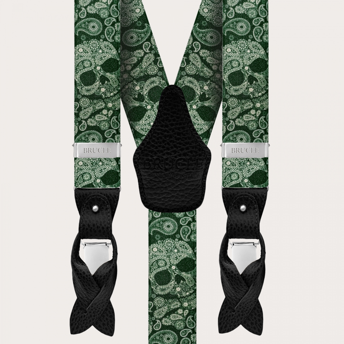 Bretelle cerimonia rosse fantasia a righe