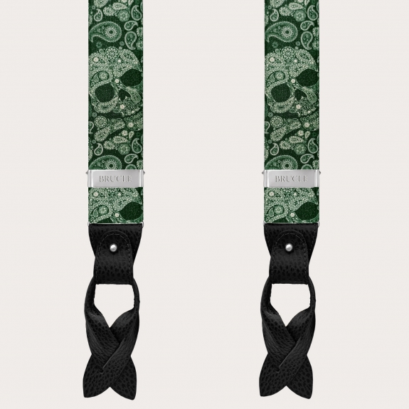 Bretelle cerimonia rosse fantasia a righe