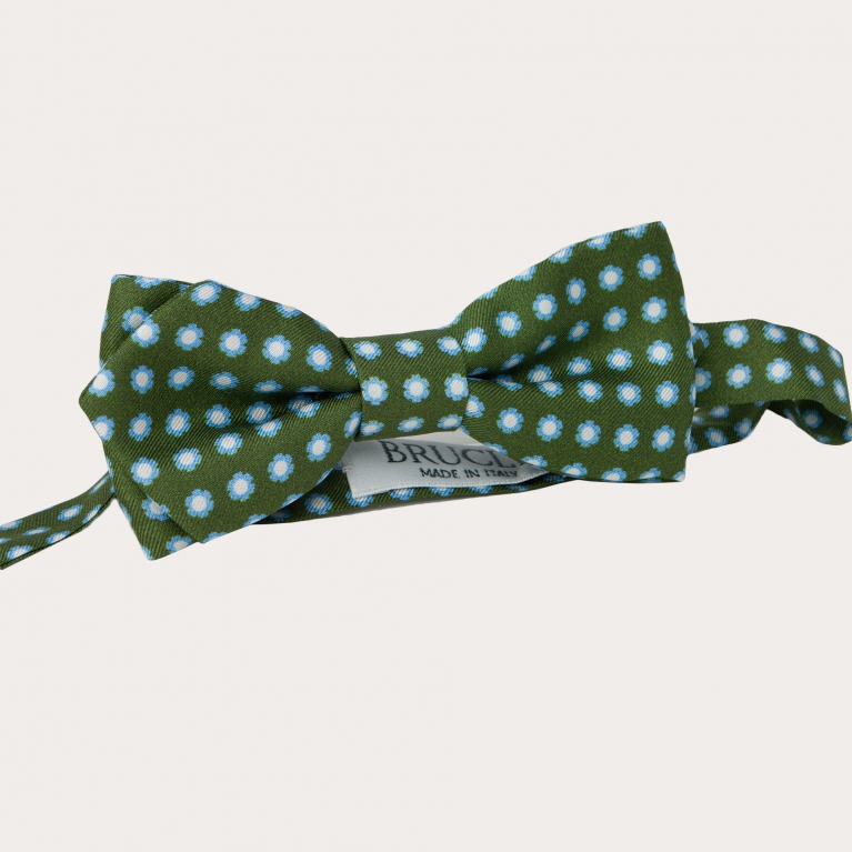 Elegante Rauten-Seidenfliege, grünes Muster