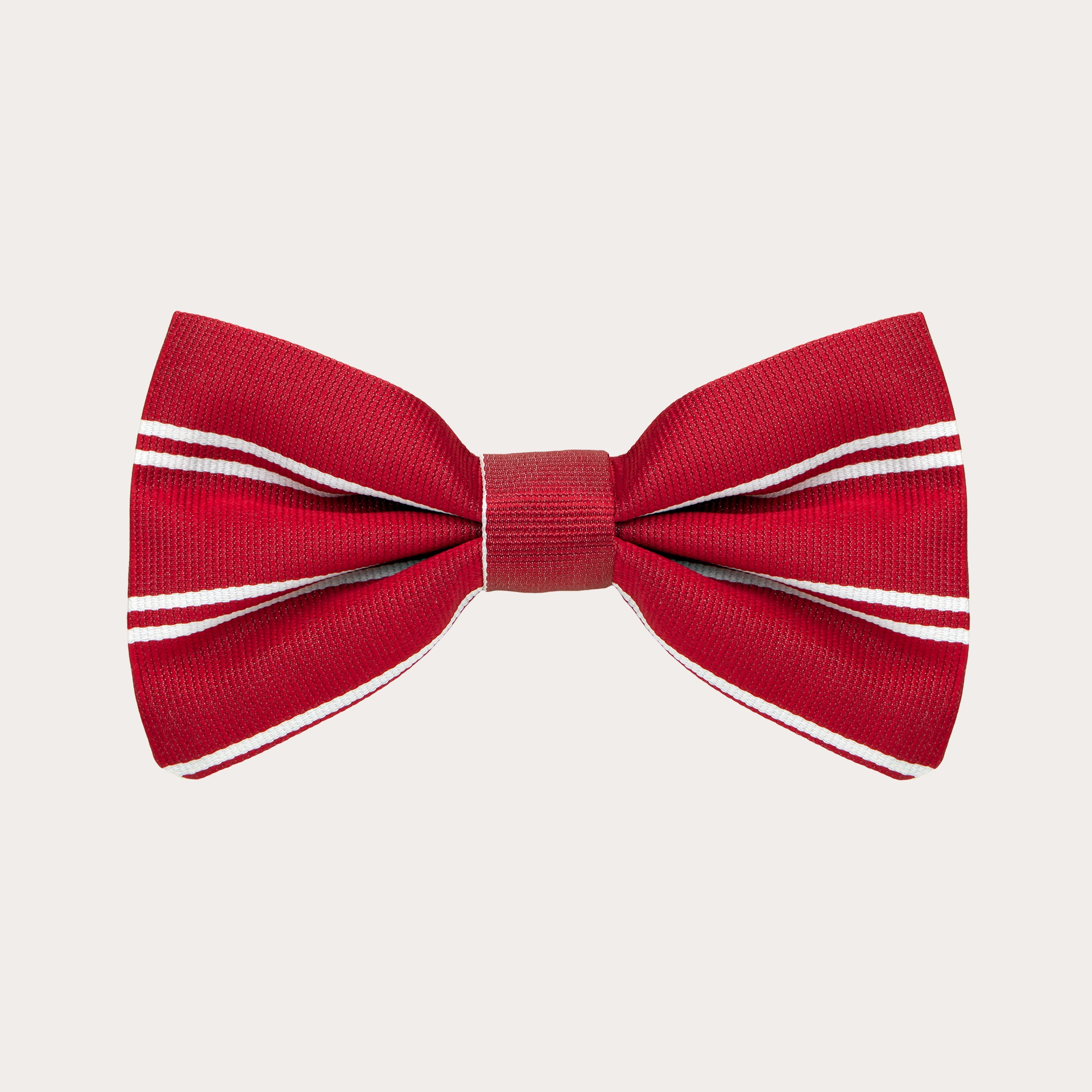 Silk pre-tied bow tie, blue pied de poule