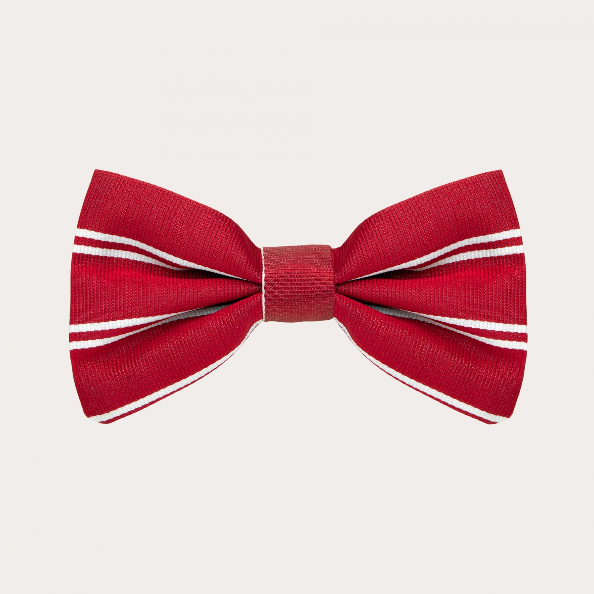 Silk pre-tied bow tie, blue pied de poule