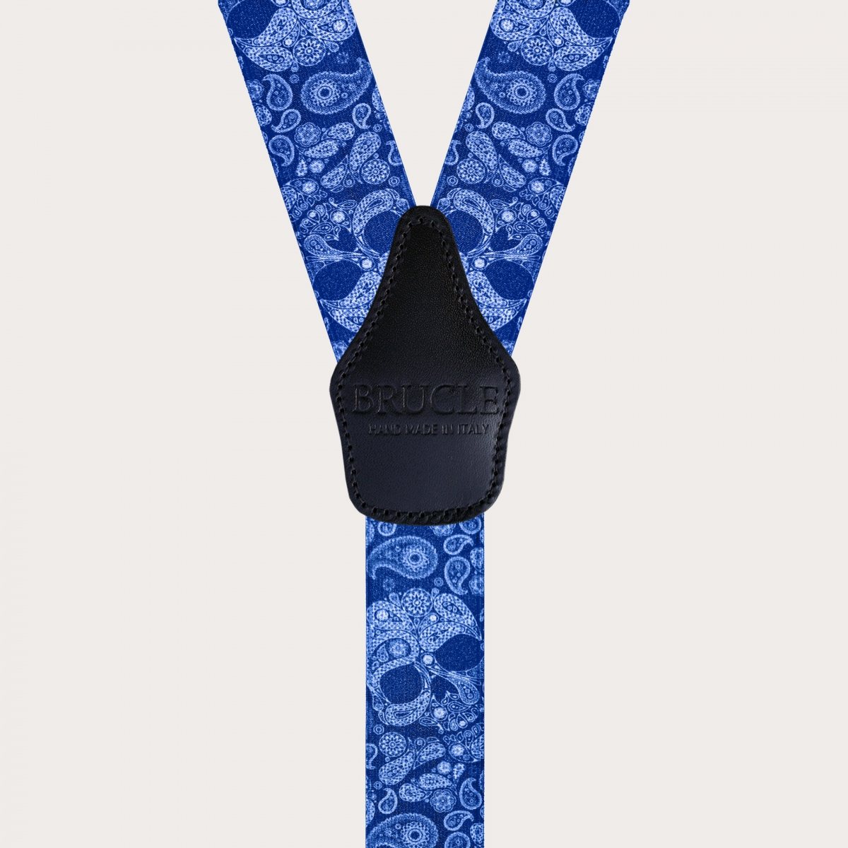 Braces Elastic Y Suspenders blue skulls