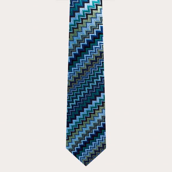 Brucle seiden Krawatte blau wellen