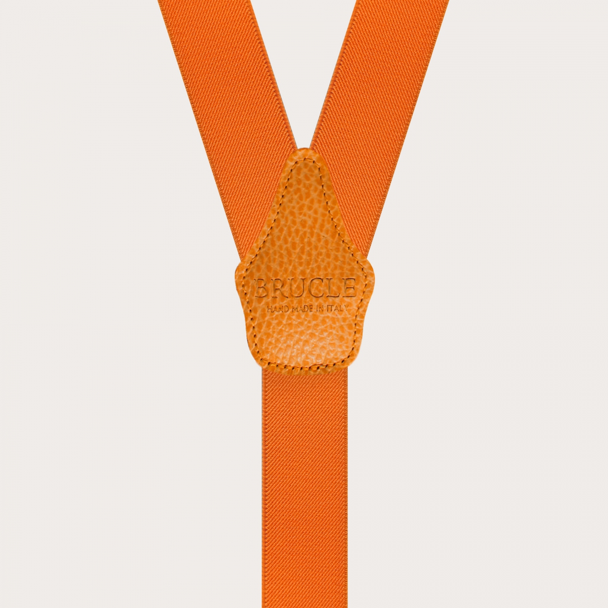 BRUCLE Elastische orangefarbene Hosenträger für Damen und Herren