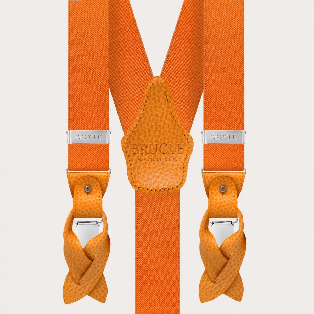 BRUCLE Bretelles élastiques orange pour hommes et femmes
