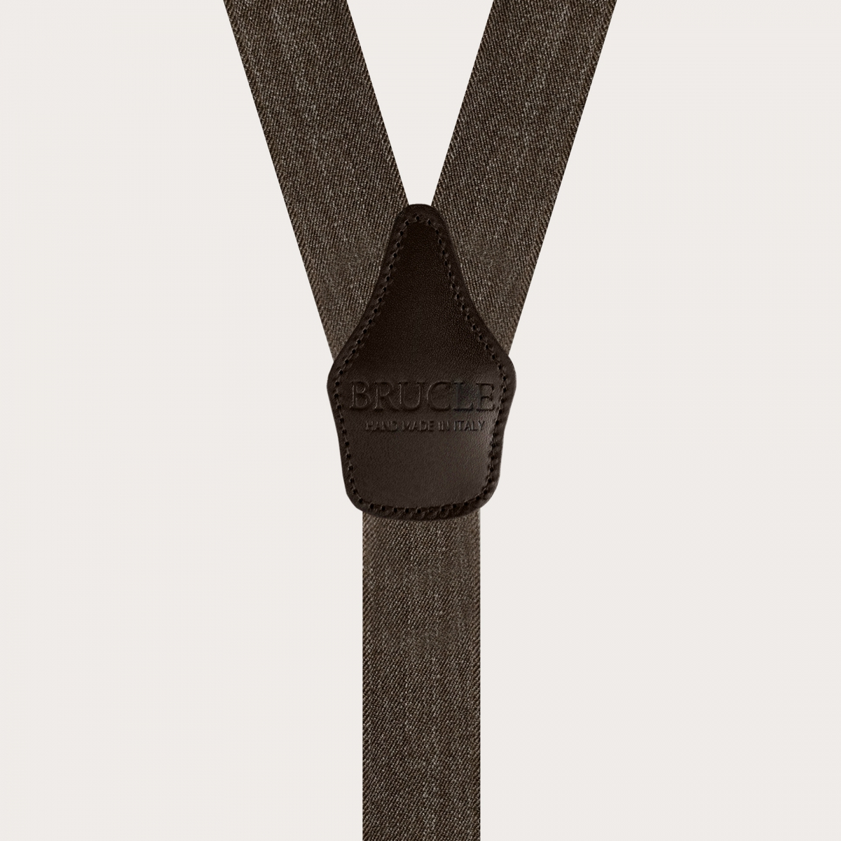Bretelles larges jeans brun foncé avec 3 clips