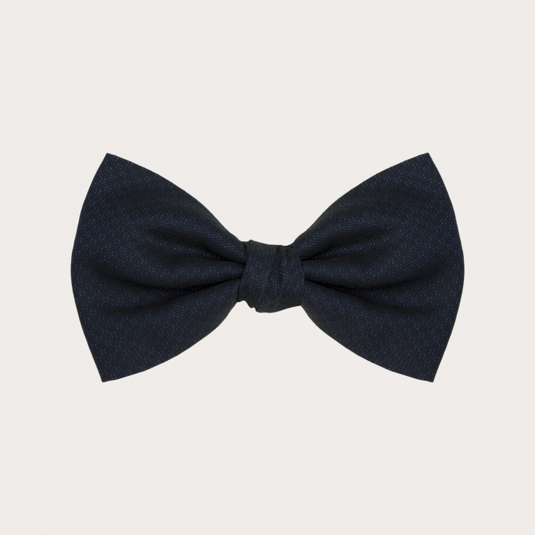 Bow tie in jacquard silk, blue tone on tone