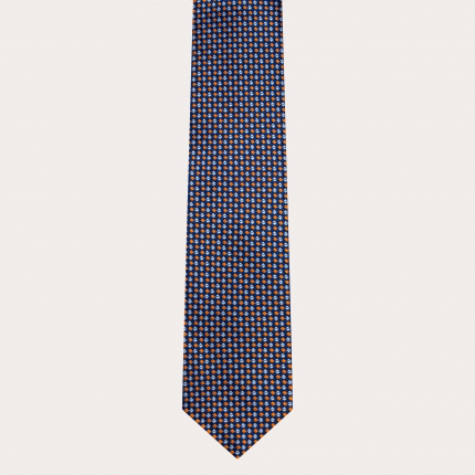 Jacquard silk necktie, multicolor pattern