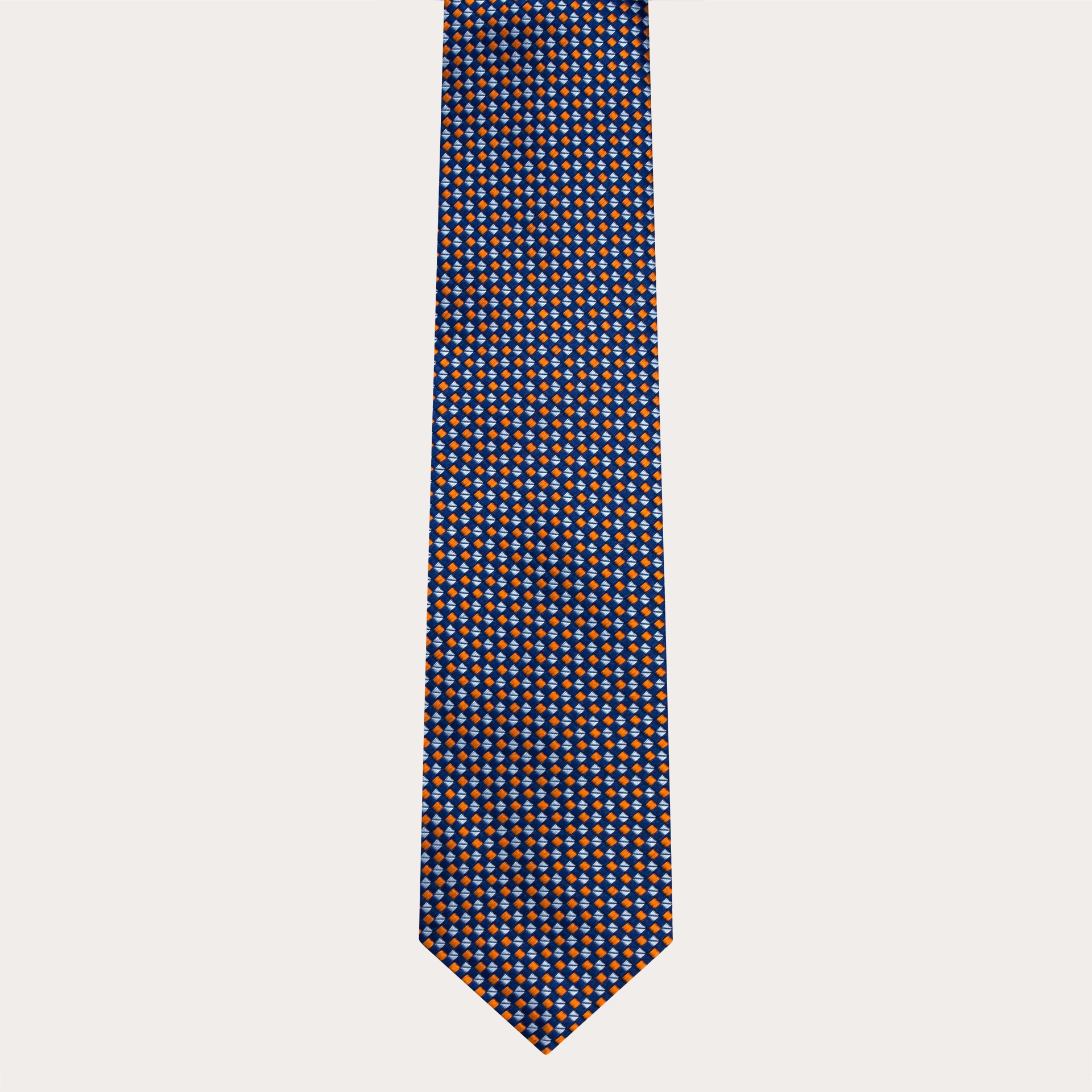 Cravatta in seta jacquard, motivo multicolor