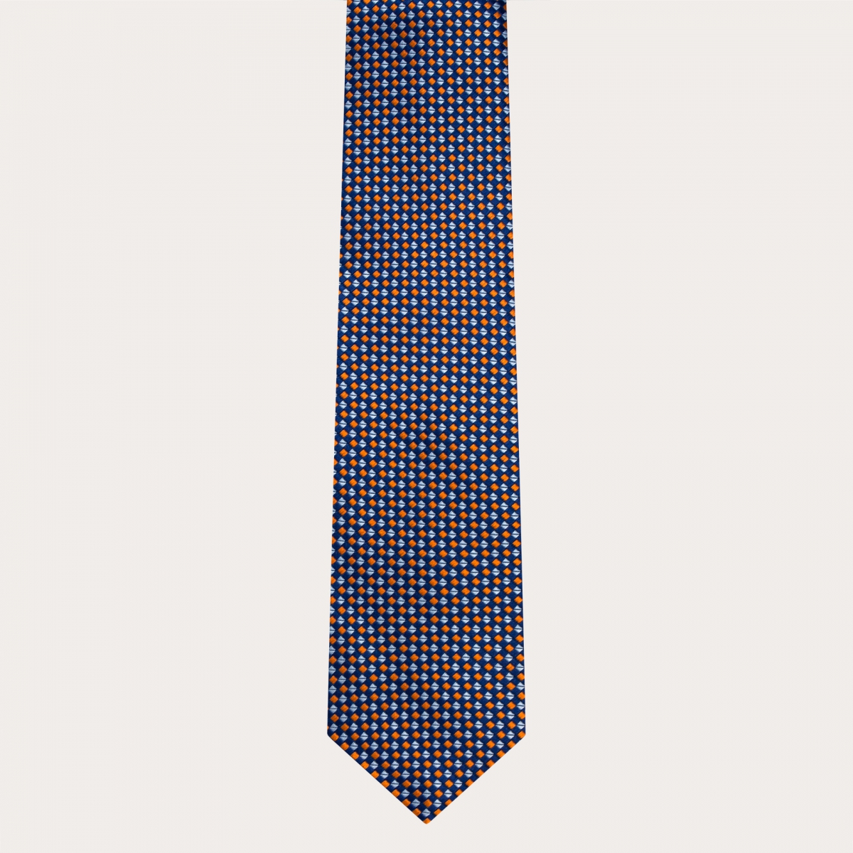 Cravatta in seta jacquard, motivo multicolor