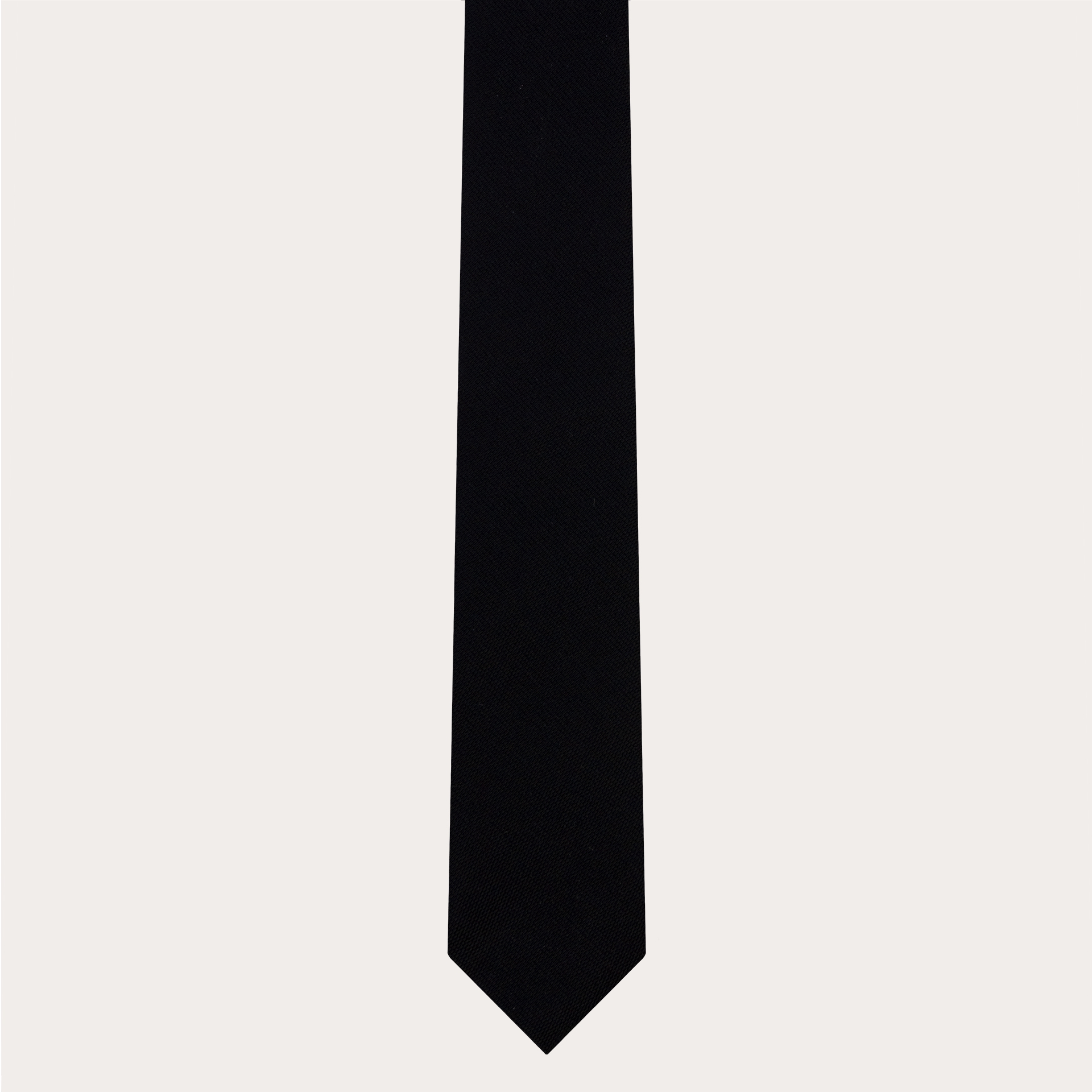 Cravatta sottile classica in pura seta, nero