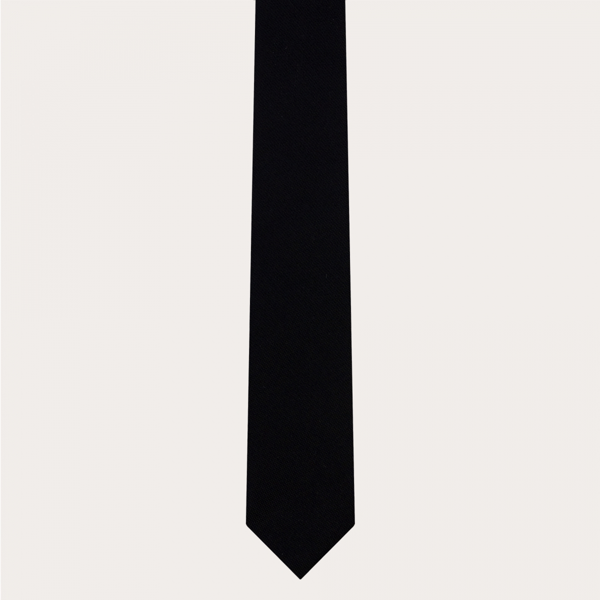 Corbata fina clásica en pura seda, negra