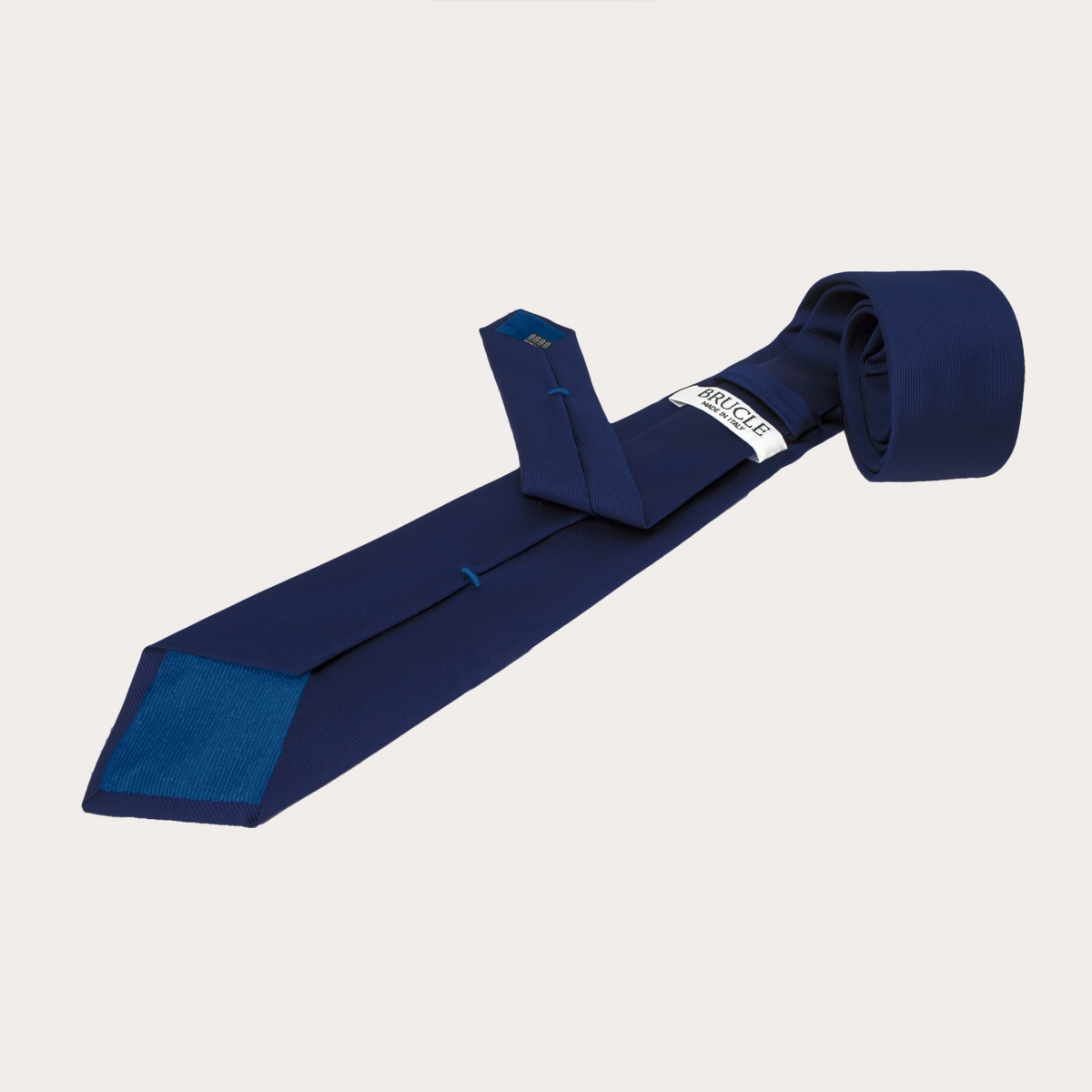 Cravate artisanale bleue en soie