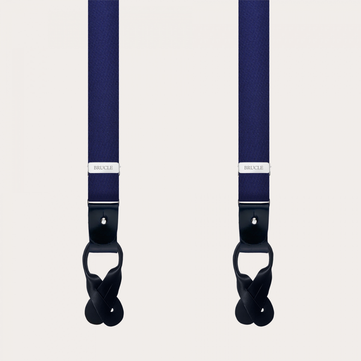 Tirantes en forma de Y en seda, navy blue