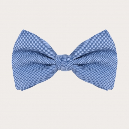 Ceremony Fliege aus Jacquard-Seide, hellblau mit Punkten