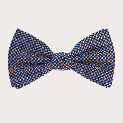 Bow tie in jacquard silk, multicolor pattern