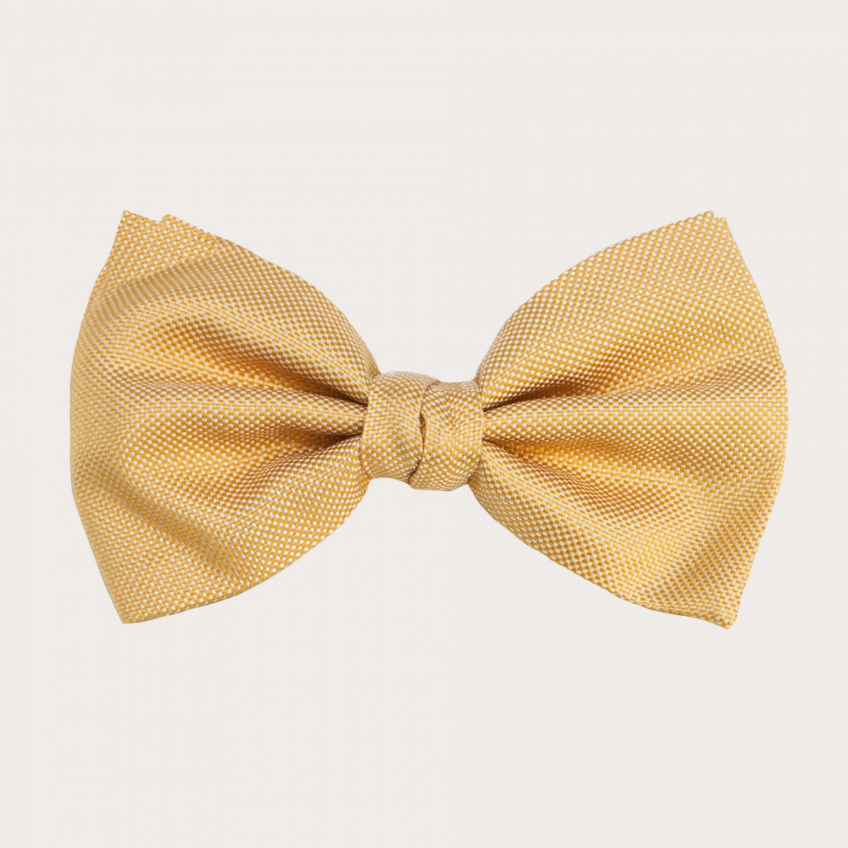 BRUCLE Bow tie in jacquard silk, yellow