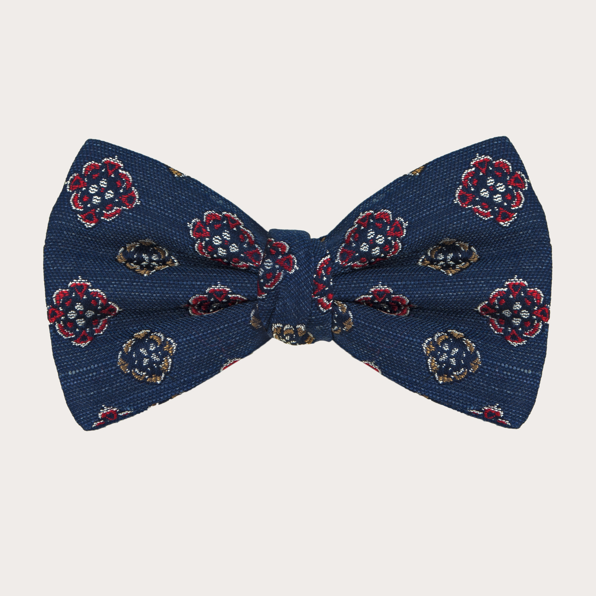 BRUCLE Bow tie in jacquard silk, multicolor pattern