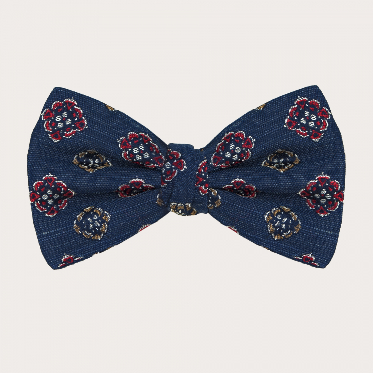 BRUCLE Bow tie in jacquard silk, multicolor pattern