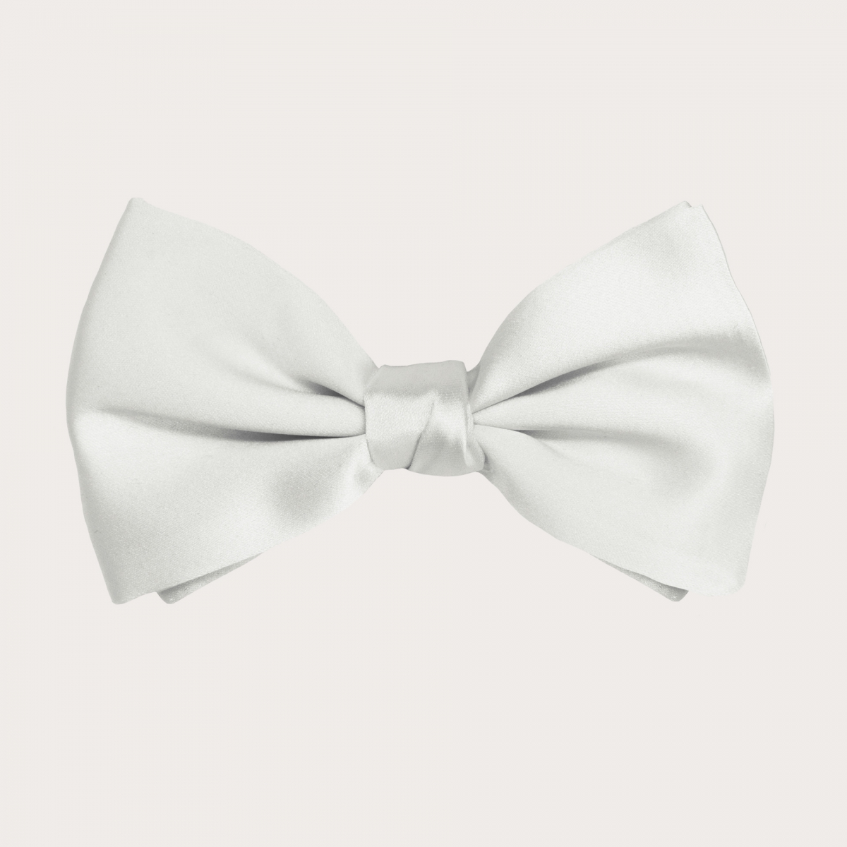 BRUCLE White silk satin bow tie