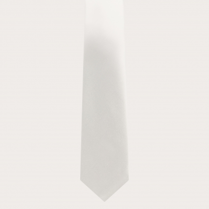 Cravate de mariage en satin de soie, blanc