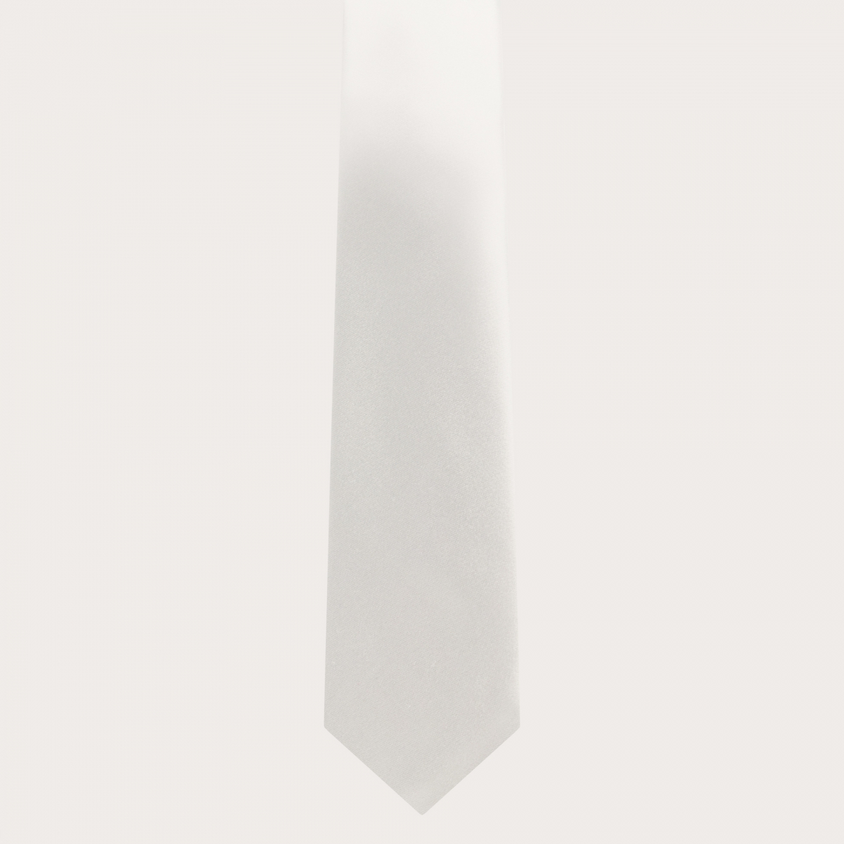 BRUCLE Wedding necktie in silk satin, white