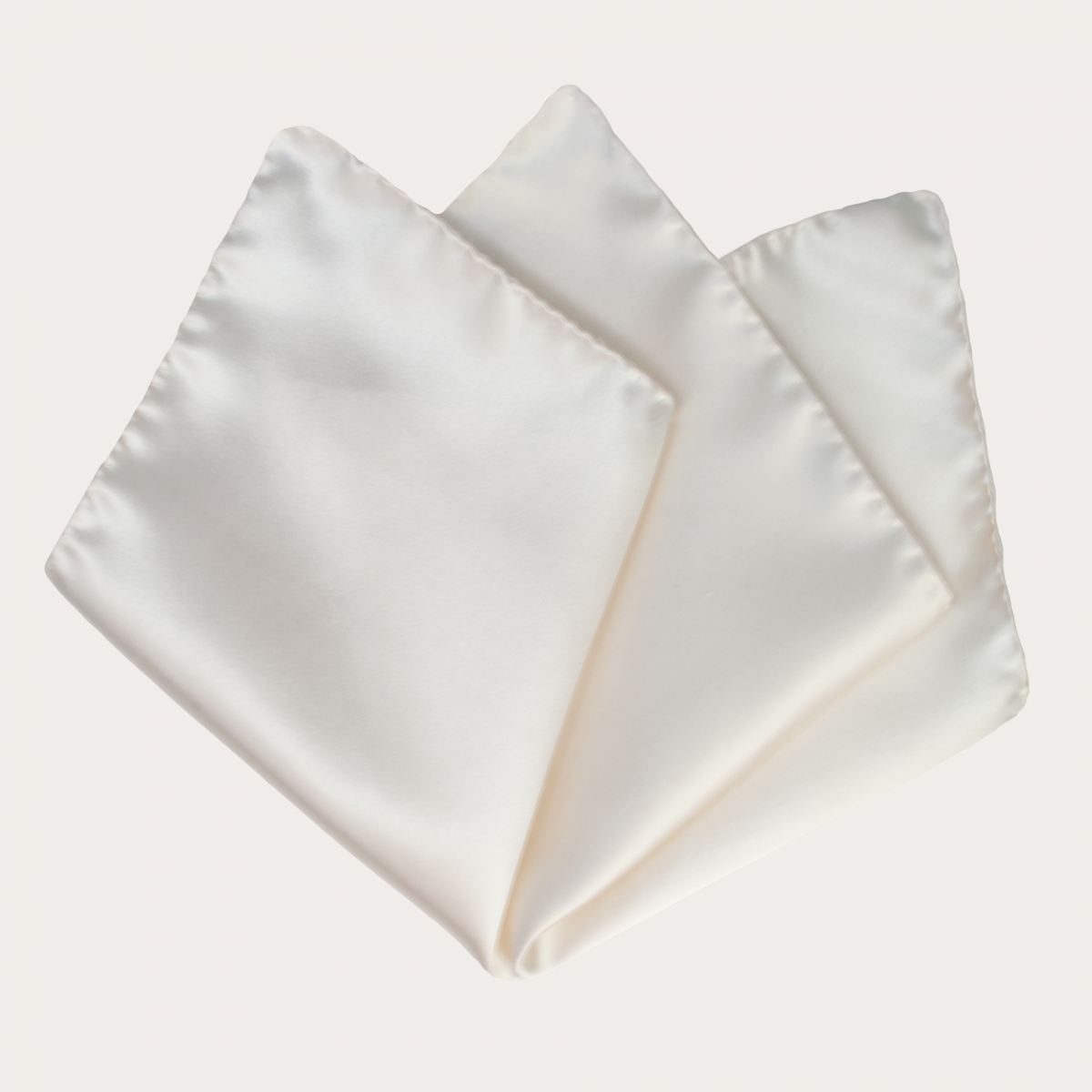 BRUCLE Wedding set in silk satin, white tie and pocket handkerchief