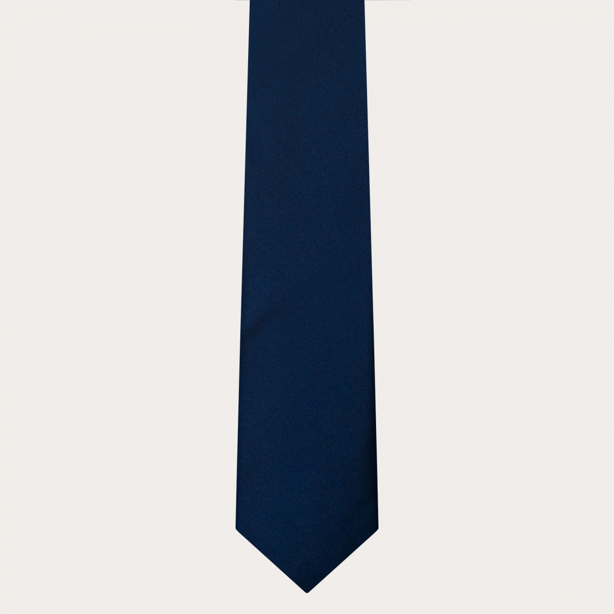 BRUCLE Set cerimonia in raso di seta, cravatta e fazzoletto da taschino blu