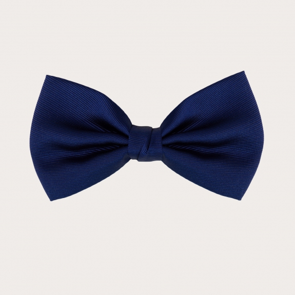 BRUCLE Thin suspenders and bow tie silk set, blue