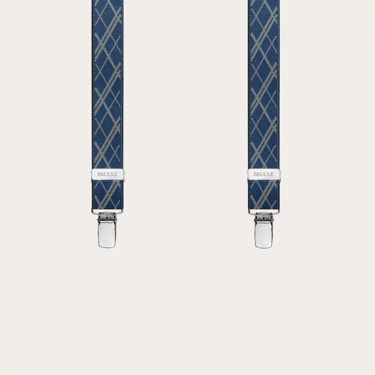 BRUCLE Tirantes finos clásicos sin níquel con estampado geométrico, azul