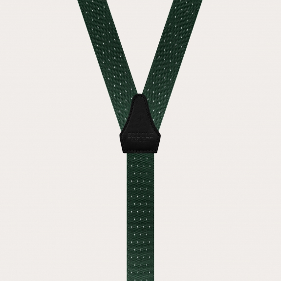 BRUCLE Tirantes estrechos sin níquel refinados con estampado de puntos, verde