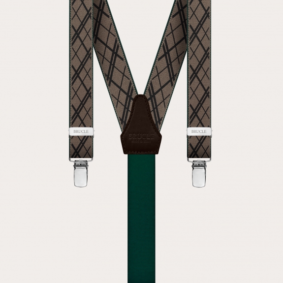 BRUCLE Tirantes finos clásicos sin níquel con estampado geométrico, beige