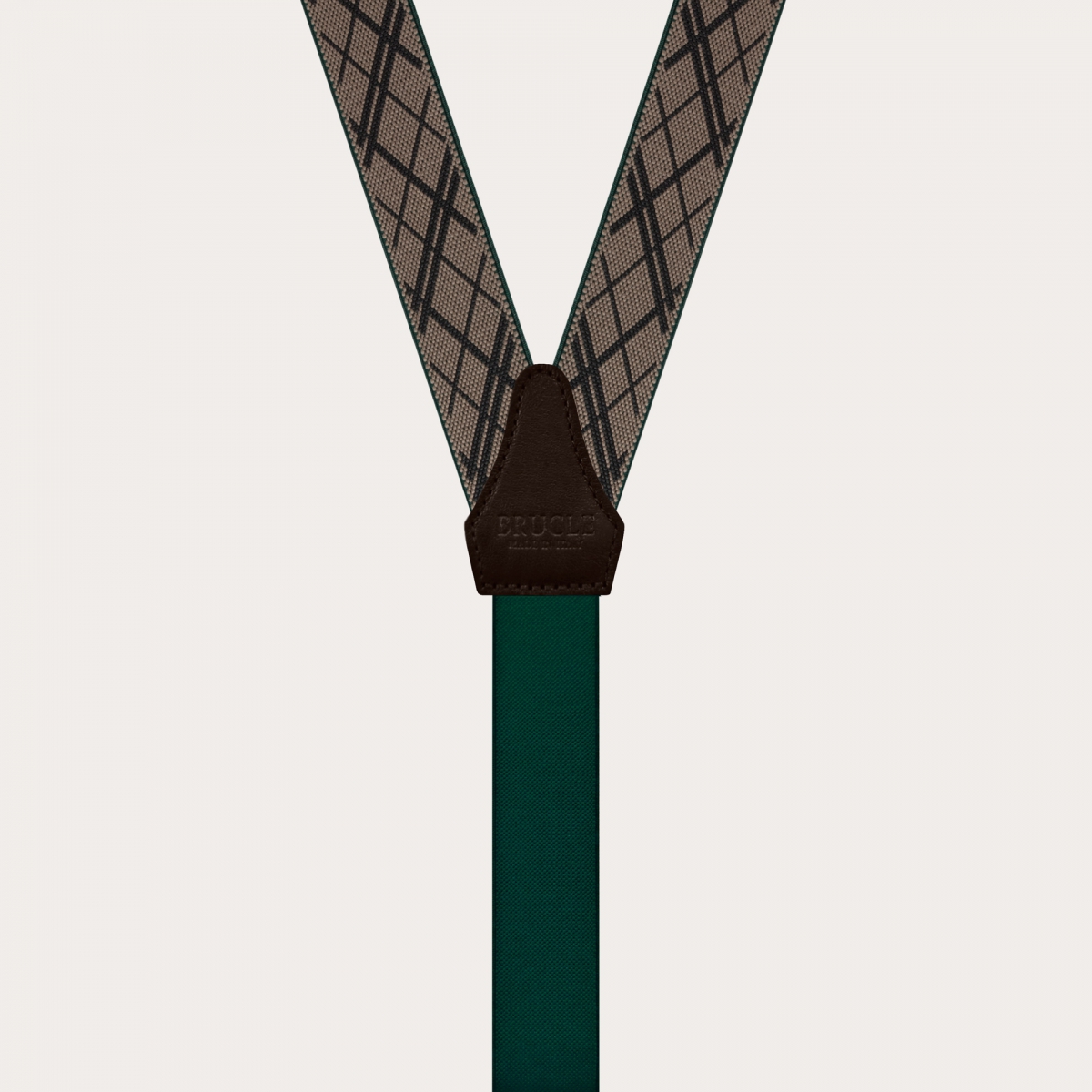 BRUCLE Tirantes finos clásicos sin níquel con estampado geométrico, beige