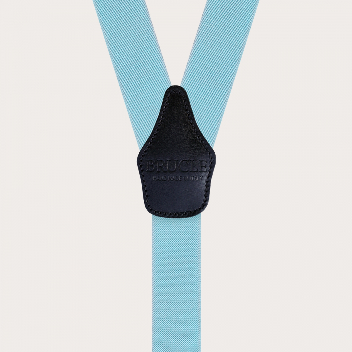 BRUCLE Y-shaped elastic light blue suspenders