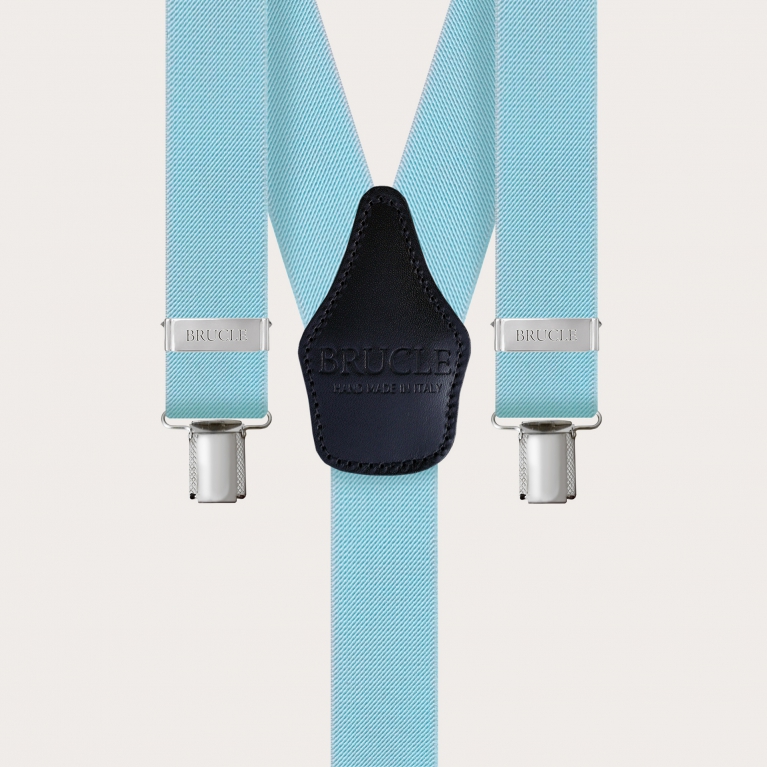 Light blue nickel free Y suspenders