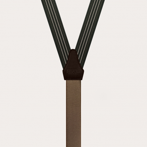 BRUCLE Tirantes finos sin níquel con rayas en contraste, verde