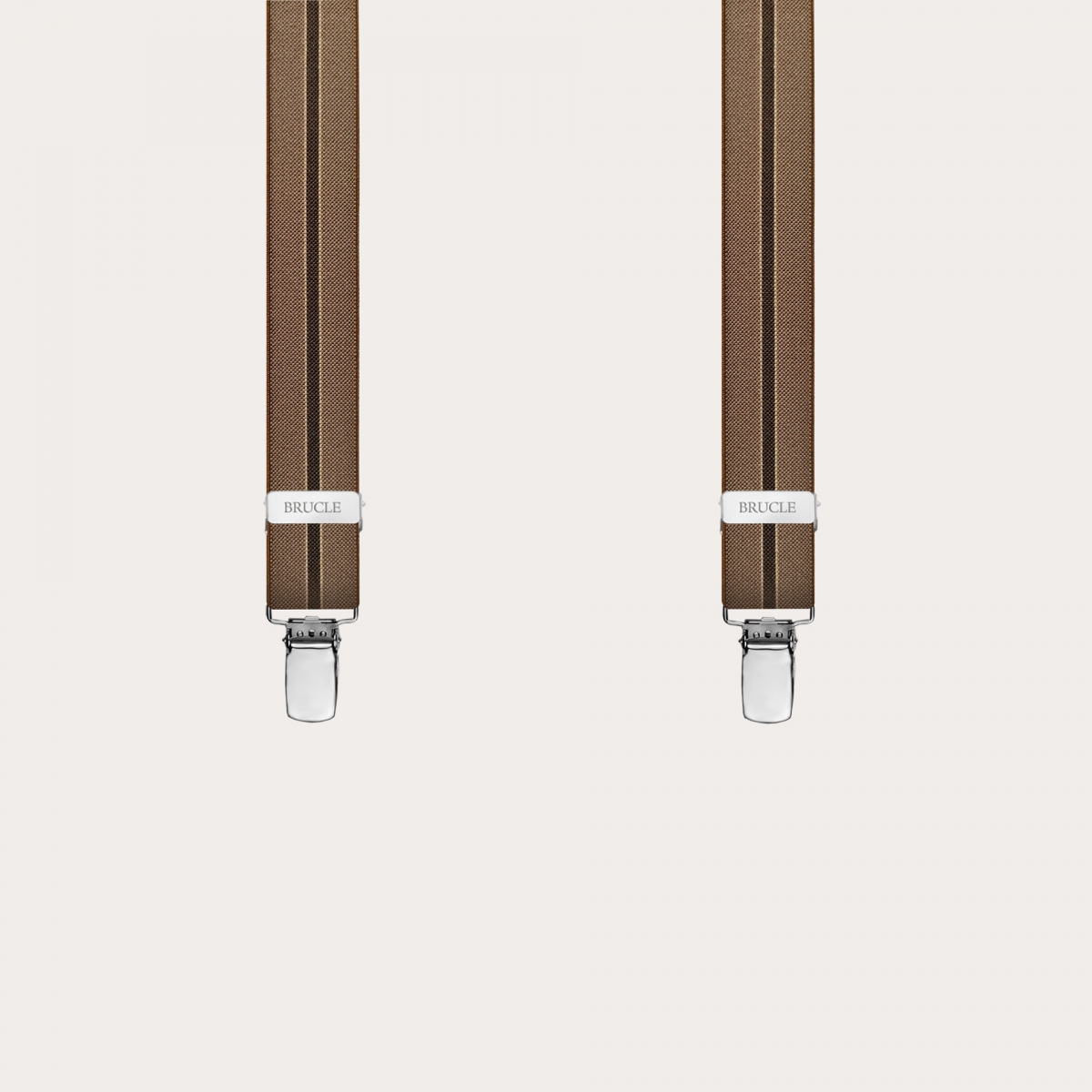 BRUCLE Tirantes estrechos sin níquel, marrón militar