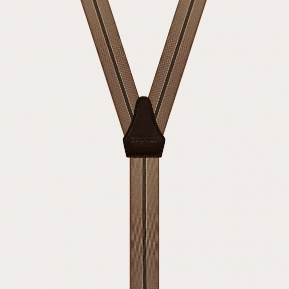 BRUCLE Tirantes estrechos sin níquel, marrón militar