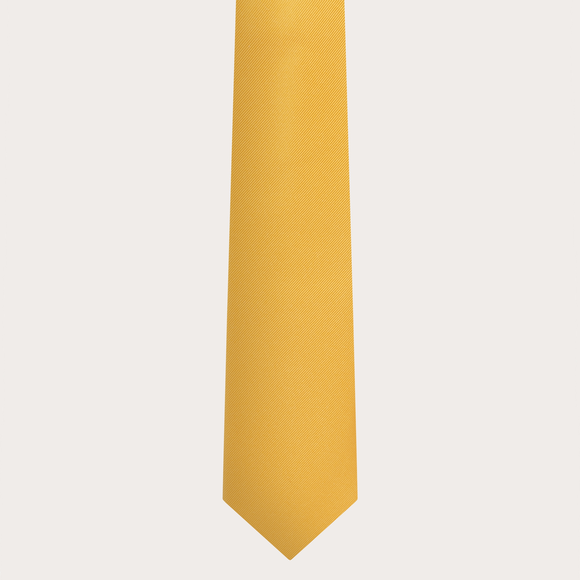 BRUCLE Corbata amarilla de seda jacquard