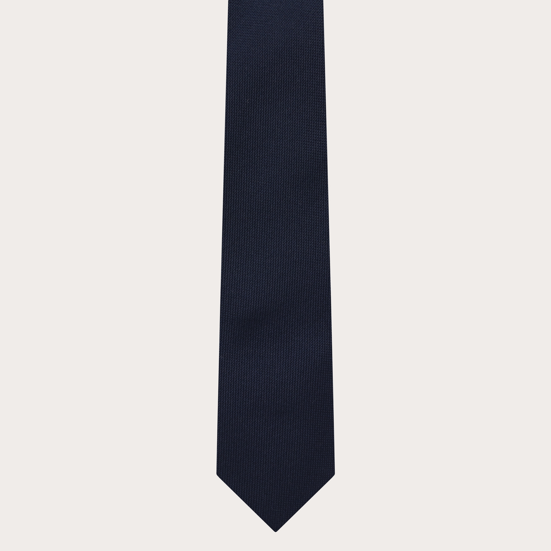 Cravatta sottile da uomo blu navy in seta