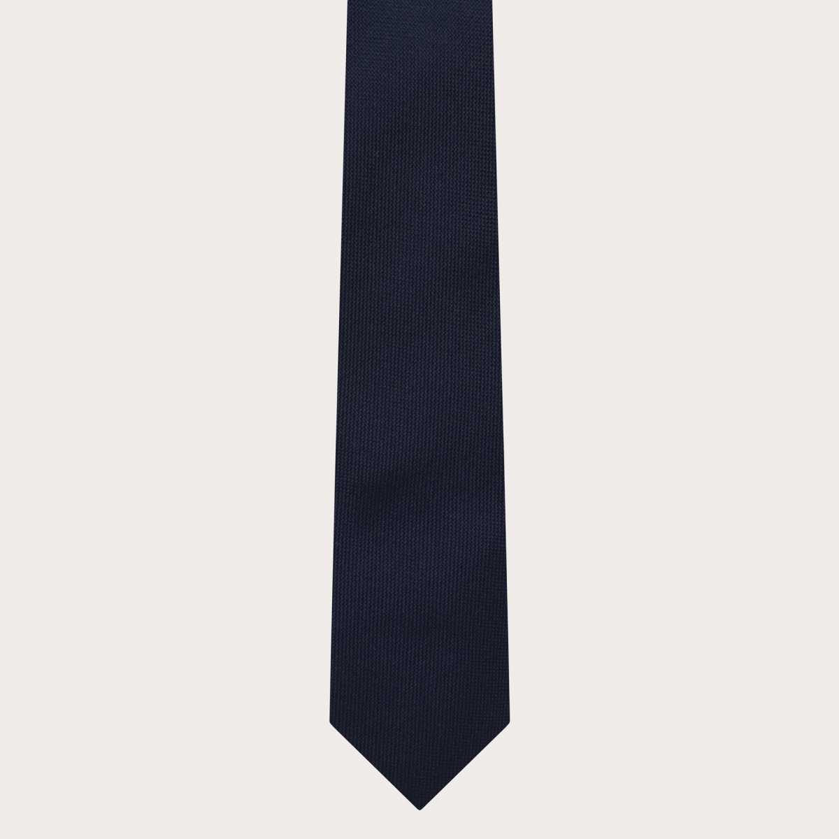 Corbata de seda estrecha azul marino para hombre