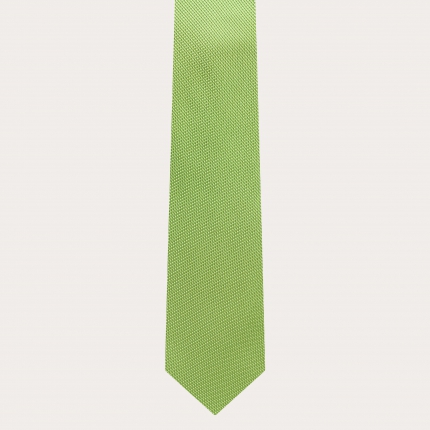 Refined necktie in light green silk