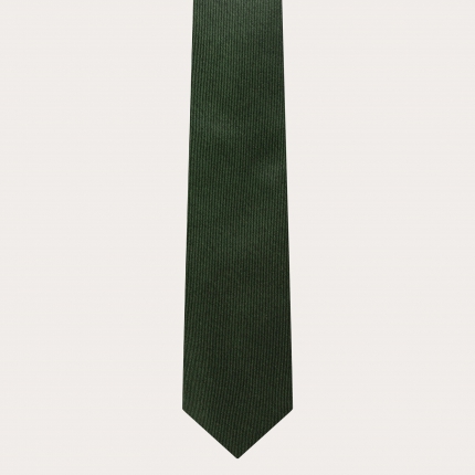 Cravate élégante en soie vert forêt