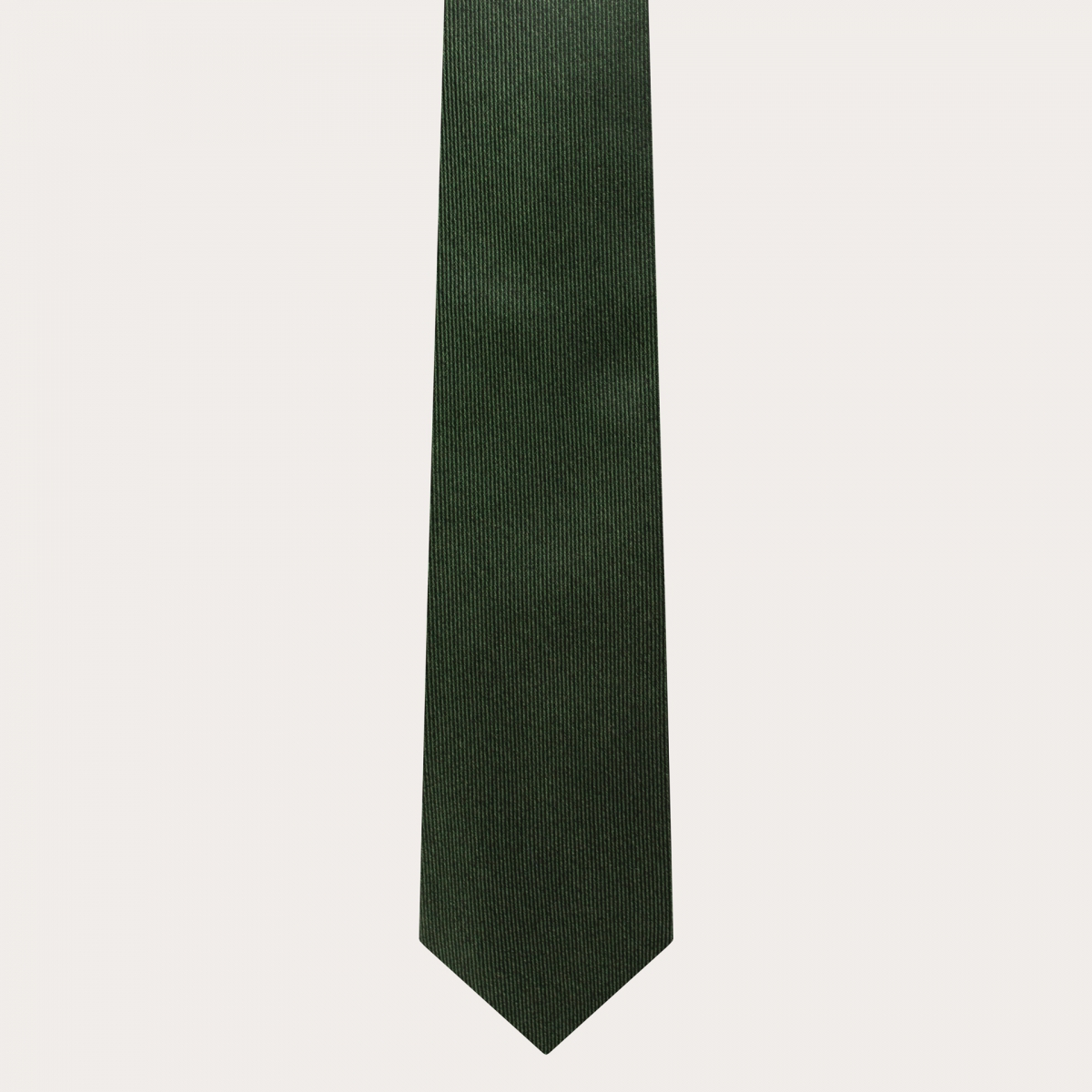 Cravate élégante en soie vert forêt