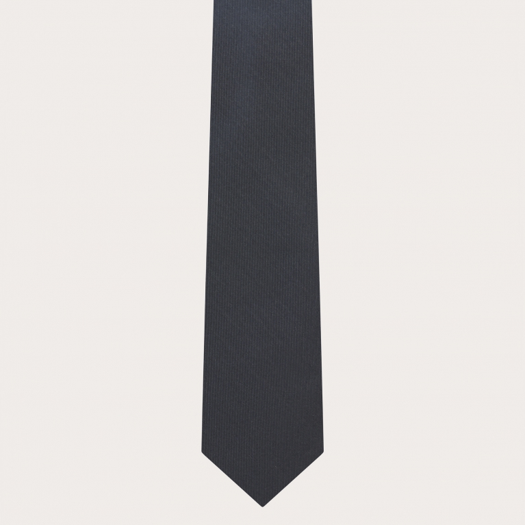 Corbata gris antracita de seda jacquard