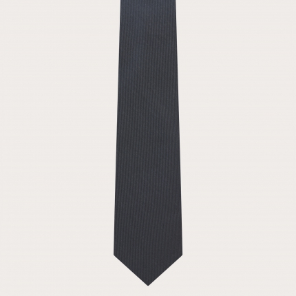 Anthrazitgraue Krawatte aus Jacquard-Seide