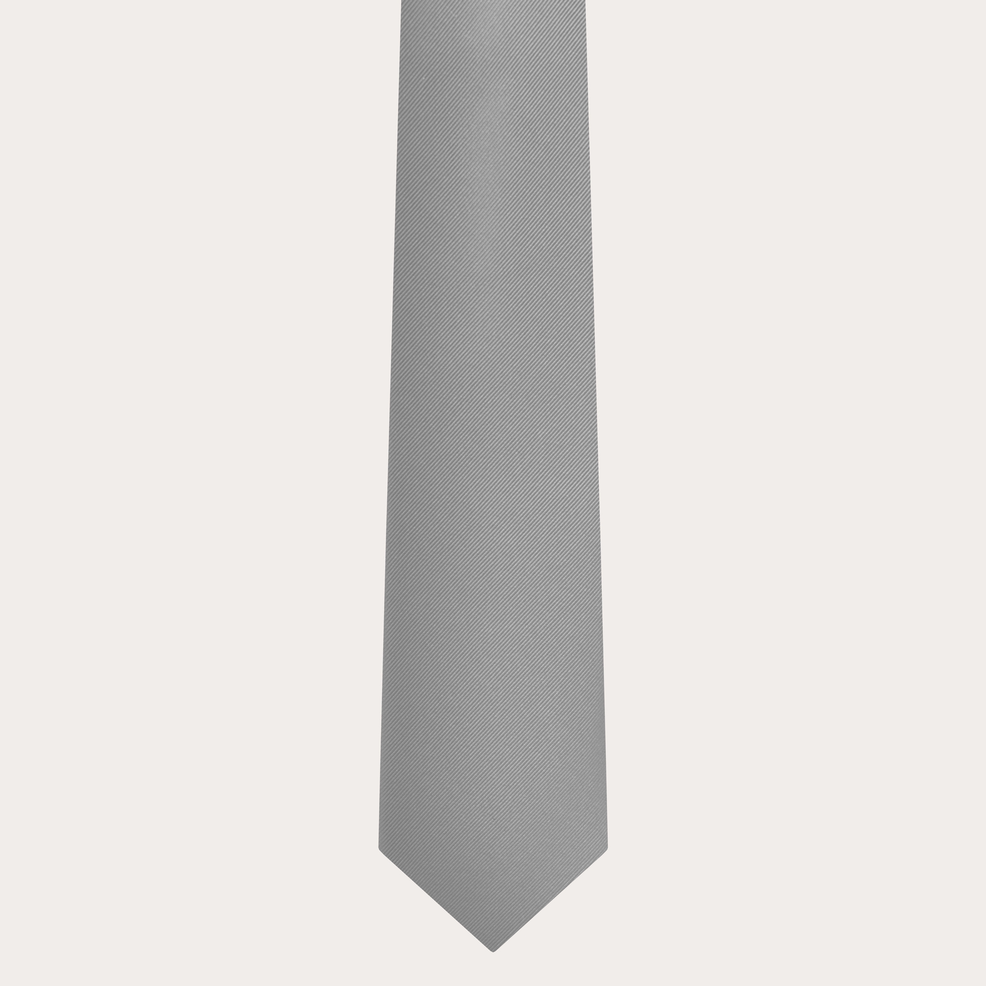 Brucle cravate artisanal gris en soie