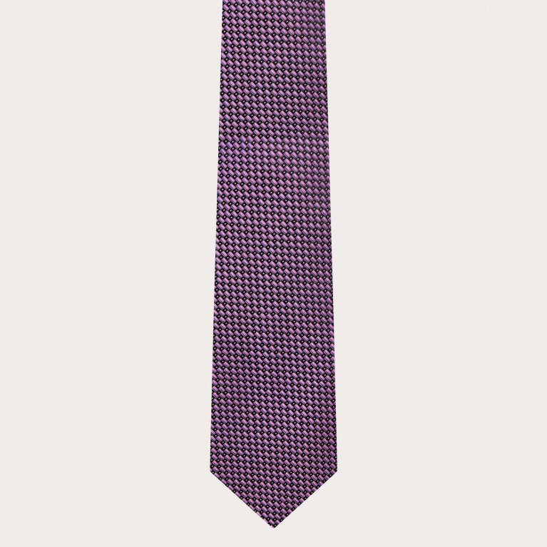 Dotted pattern pink men's formal tie