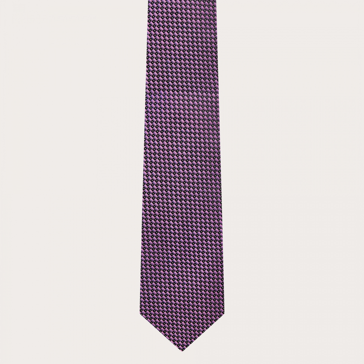 Dotted pattern pink men's formal tie