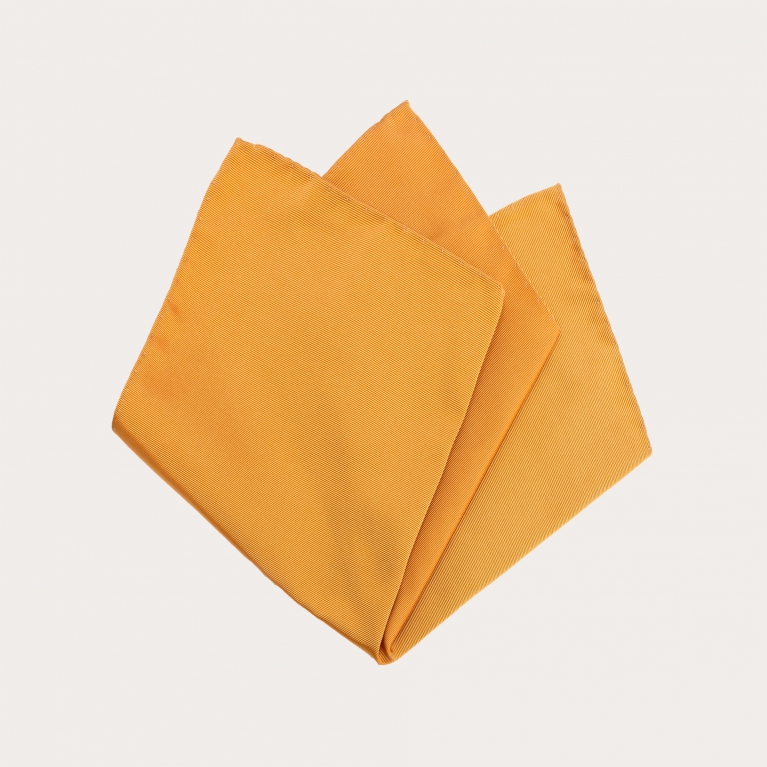 Pocket square for ceremonies in silk, yellow
